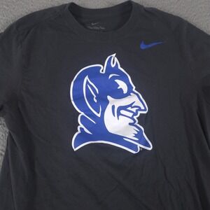 Nike Shirt Mens Small Gray Duke Blue Devils Short Sleeve Graphic Logo Cotton